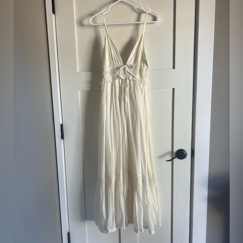 Spell Cream Maxi Dress with Spaghetti Straps - Picture 2 of 7